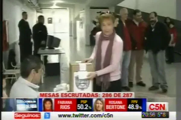 La imagen de C5N mostraba el resultado, ya definitivo.