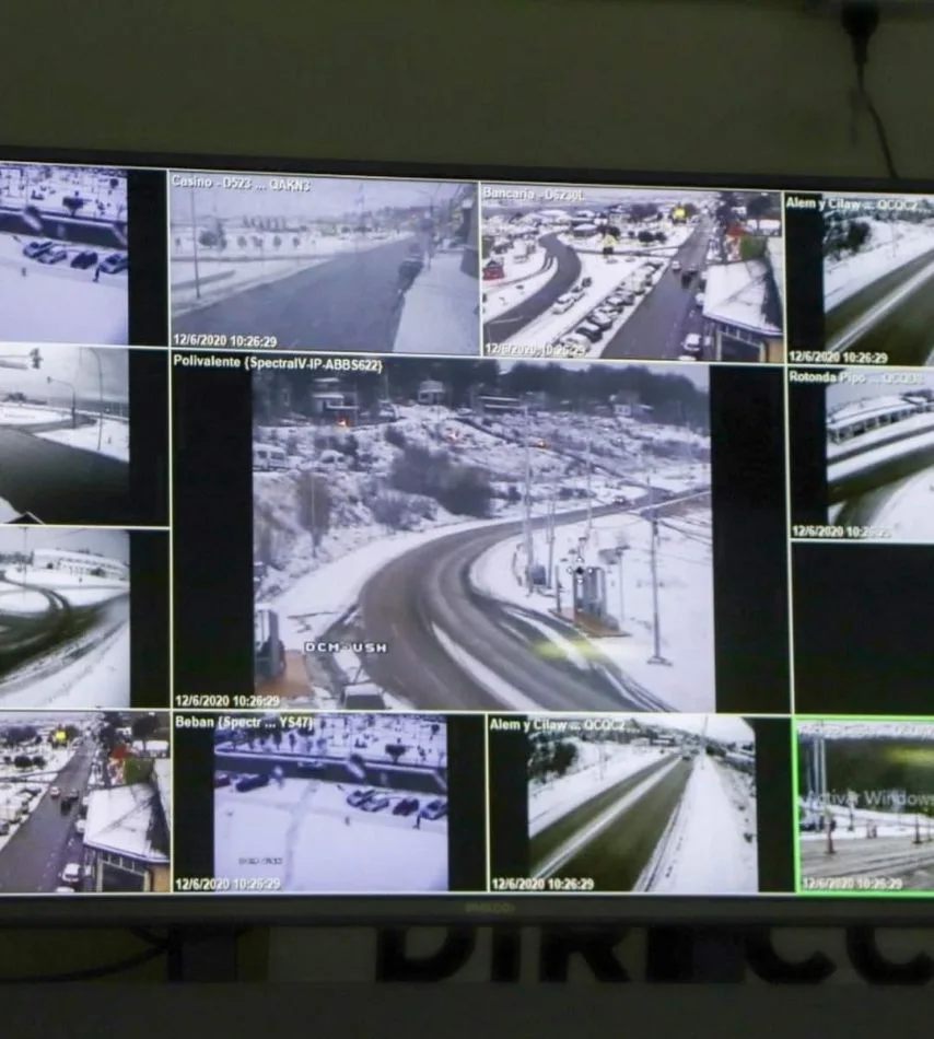 Operativo invierno en Ushuaia.