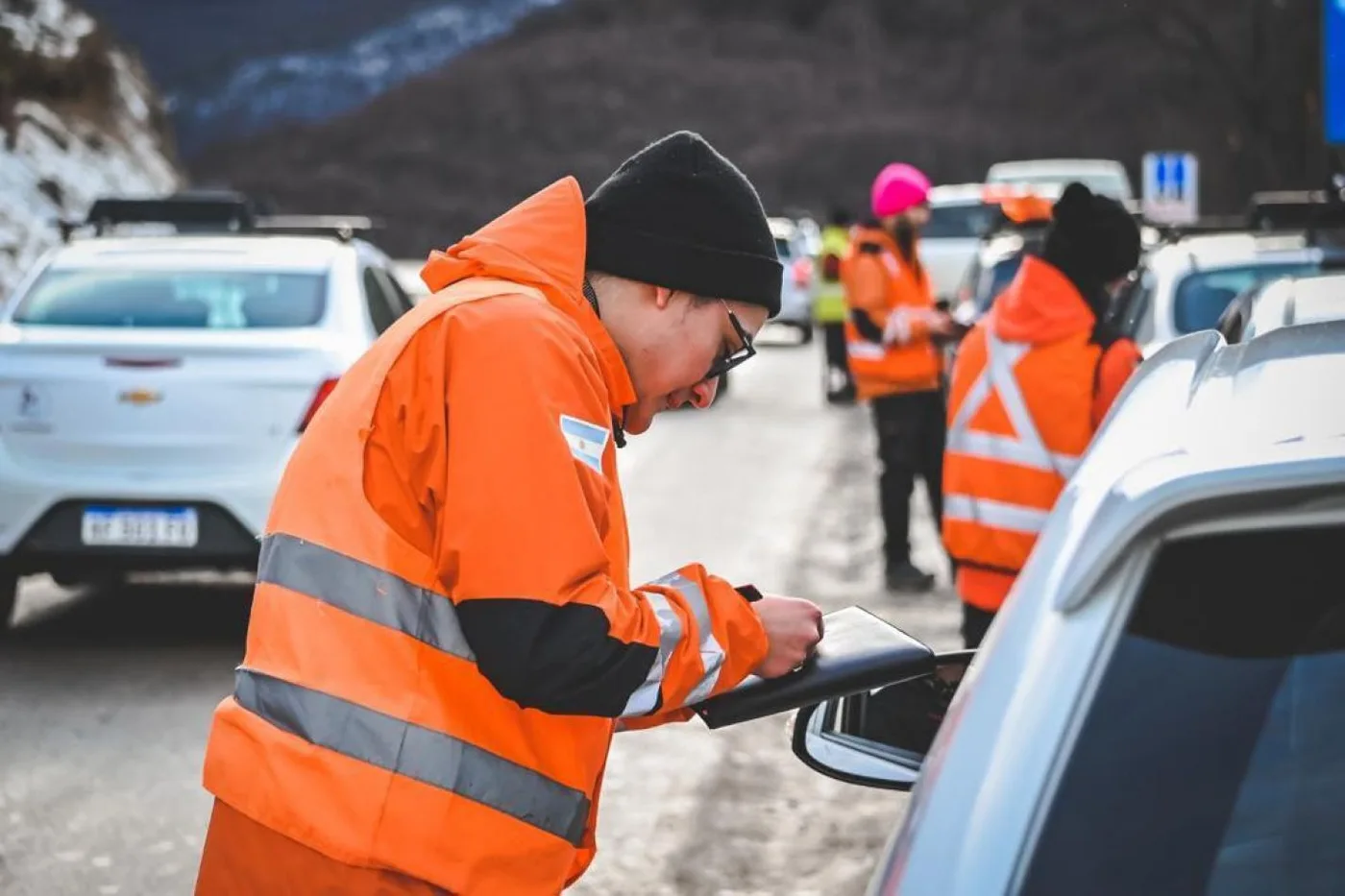 Nuevo operativo vehicular en el ingreso de la ciudad de Ushuaia.