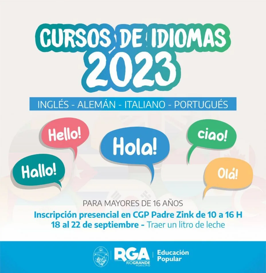Cursos de idiomas: Inscripciones abiertas