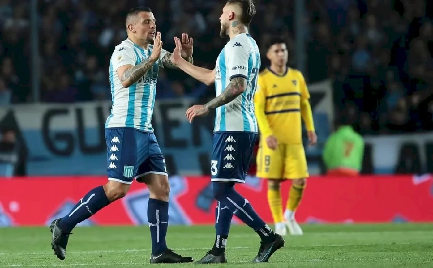 Racing derrotó a Boca en un final emotivo y es escolta en la zona B.