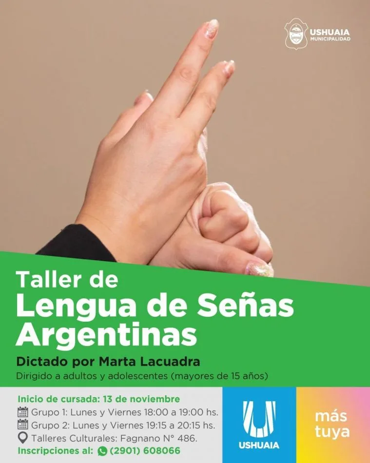 Abren inscripciones para el taller de " Lengua de Señas Argentinas"