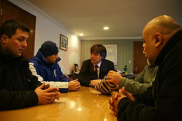 Paulino Rossi, al momento de reunirse con autoridades de UTEDyC y la CGT.