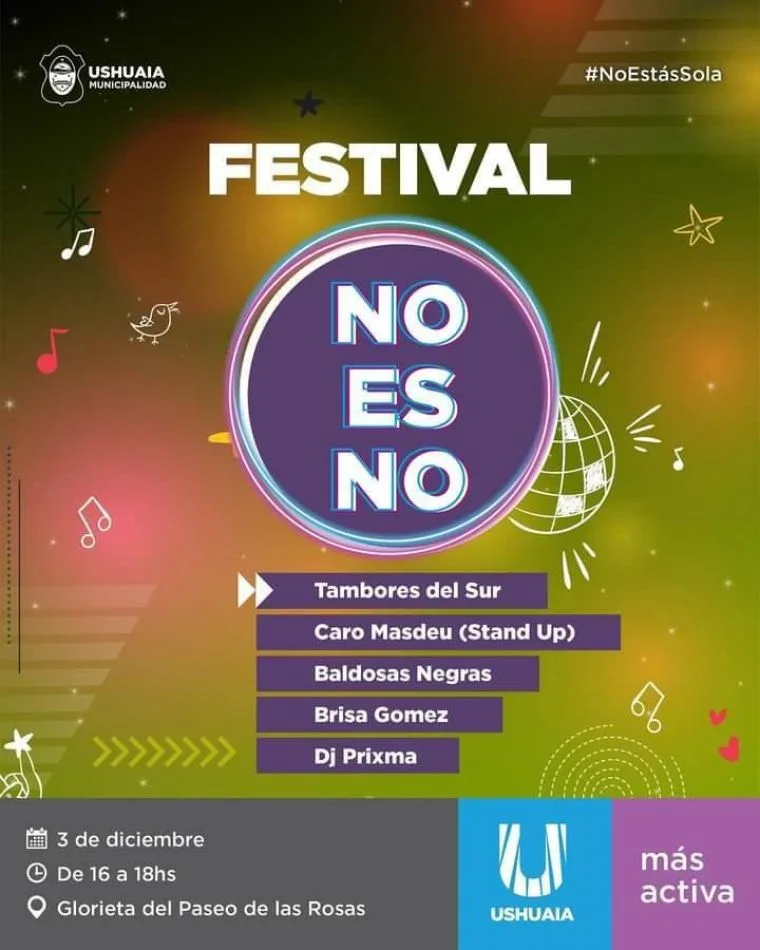 Se realizará el Festival "No es No" en el Paseo de las Rosas