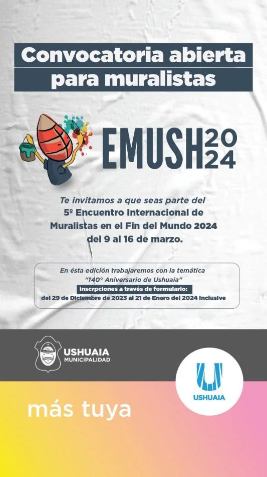 5° edición del Encuentro Internacional de Muralistas en el Fin del Mundo Emush 2024