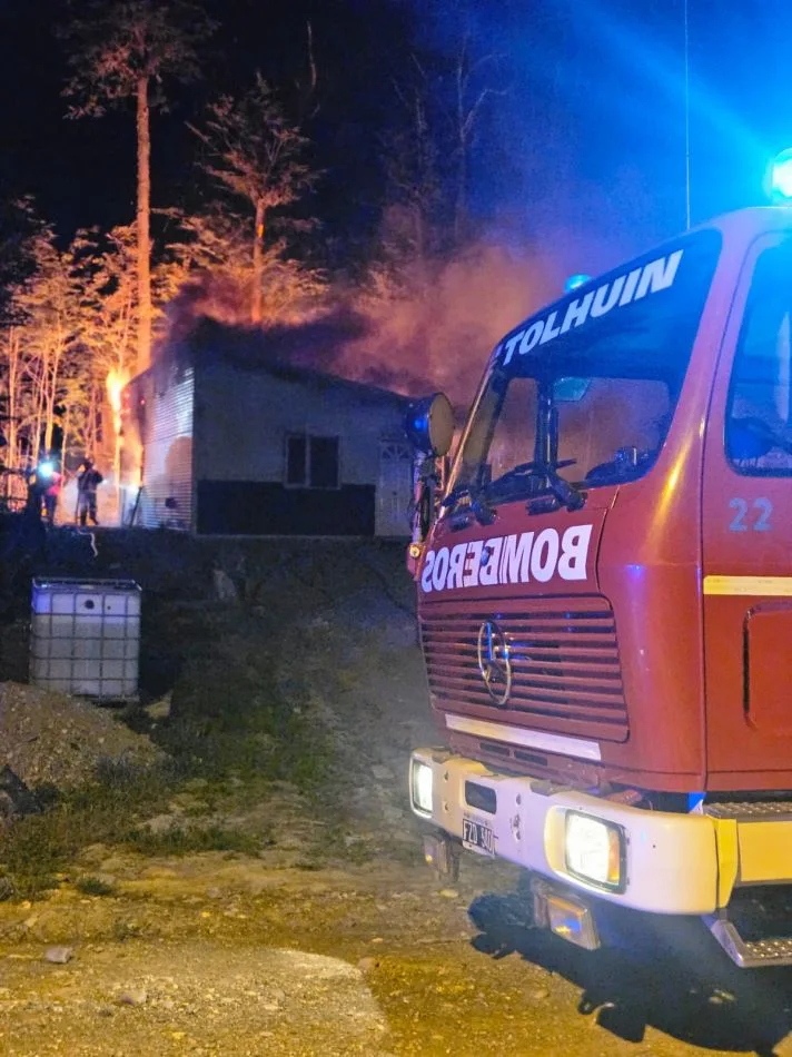 Se incendió una casilla en Tolhuin