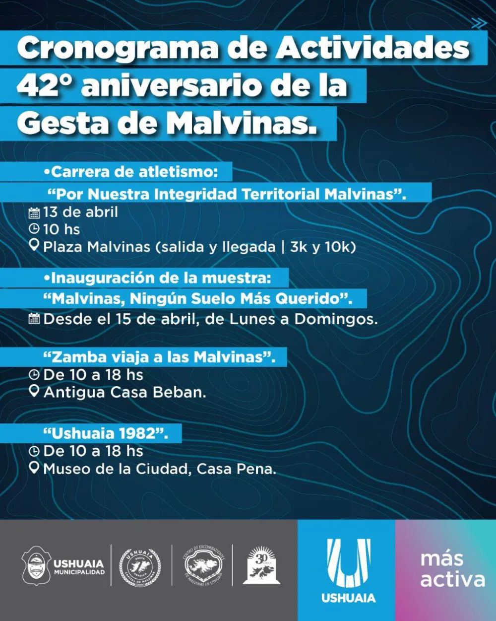 El Municipio de Ushuaia definió las actividades conmemorativas de la Gesta de Malvinas