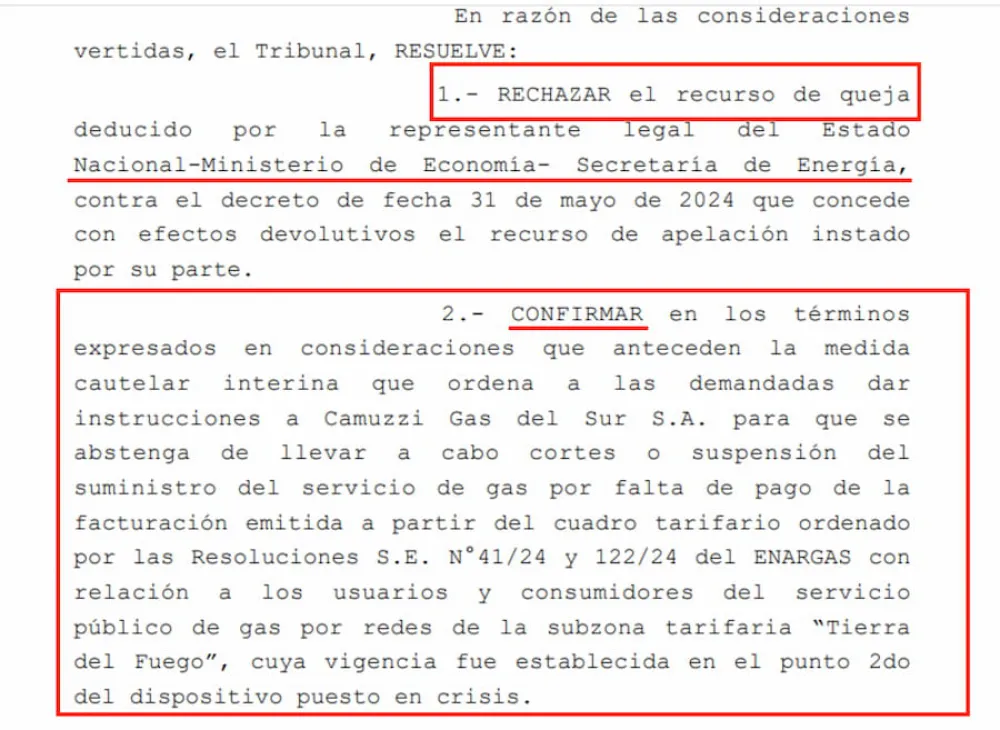 No se puede cortar el suministro de gas natural por falta de pago