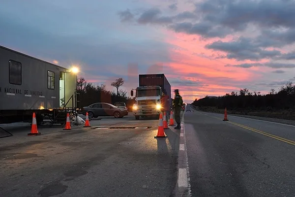 Los controles se hicieron a la vera de la Ruta Nacional 3.