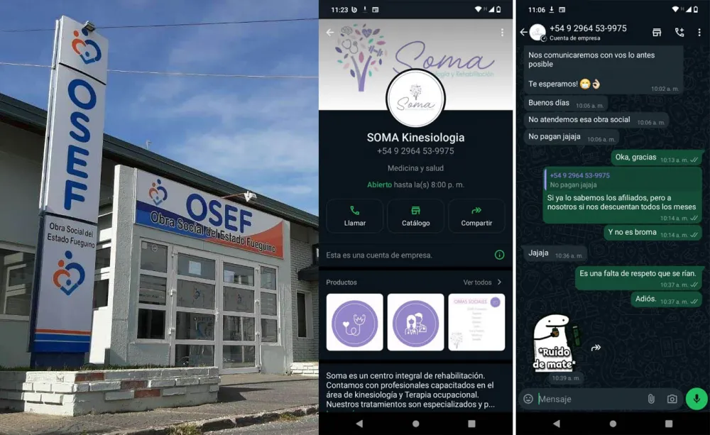 Afiliada de OSEF denunció falta de atención y maltrato por parte de un prestador