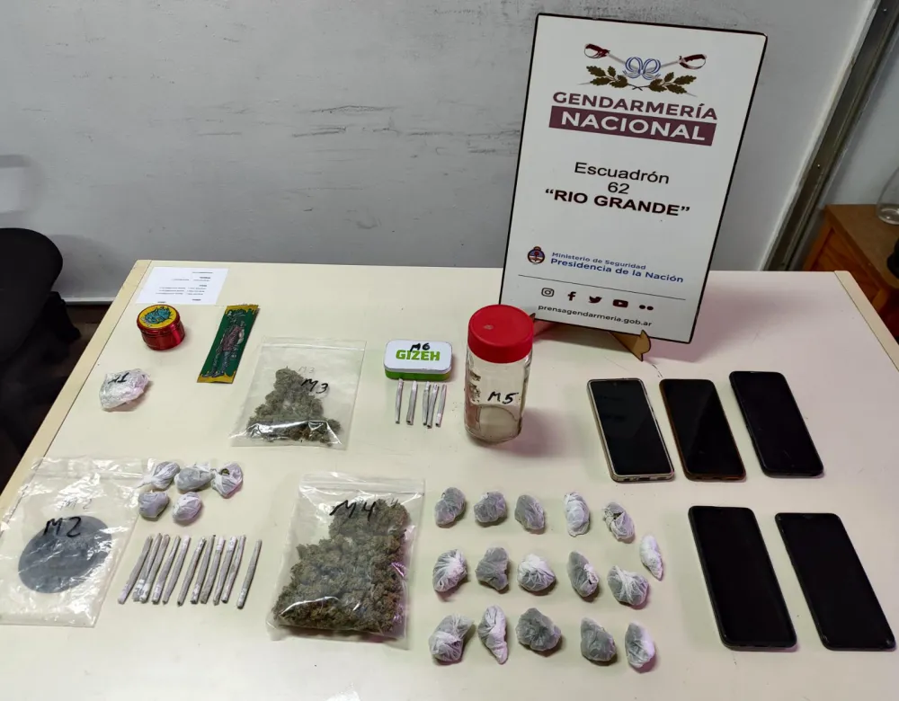 Incautaron marihuana en un control de ruta en Río Grande