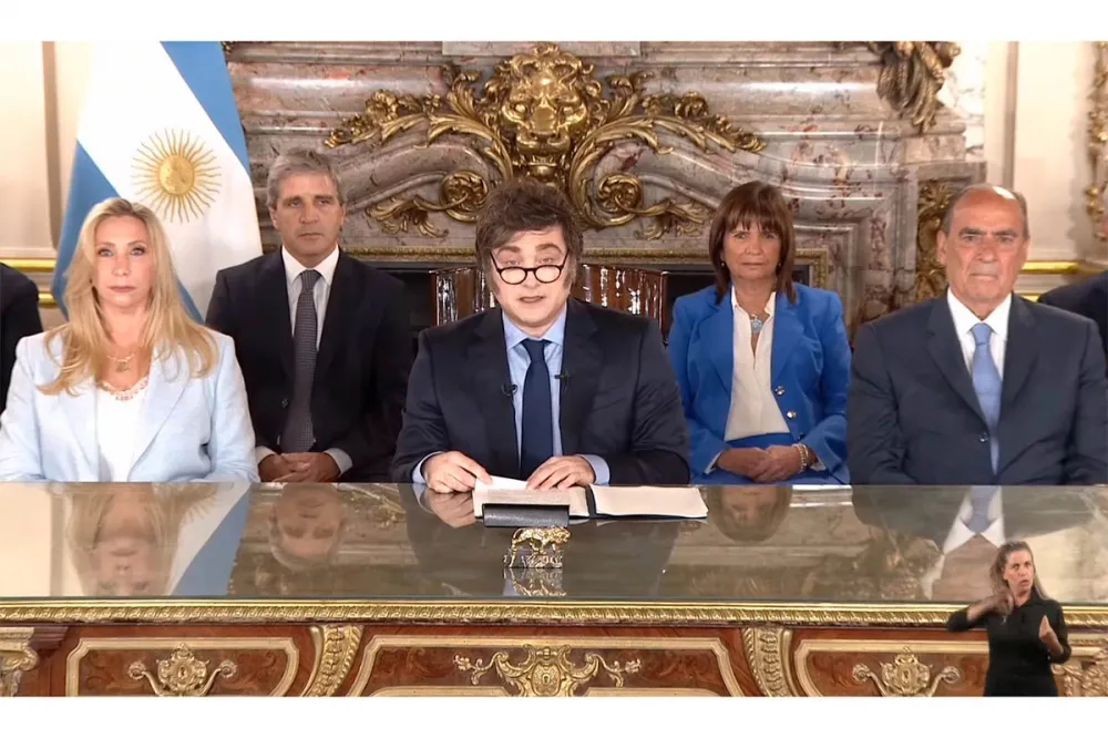 Discurso con anuncios de Javier Milei tras cumplir un año de gestión