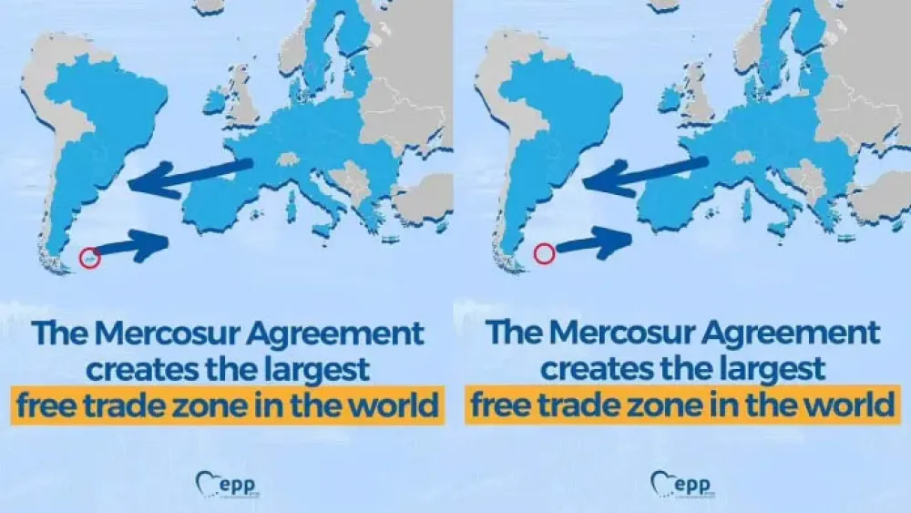 Polémica en el Reino Unido por mapa de la UE que incluye a las Islas Malvinas argentinas