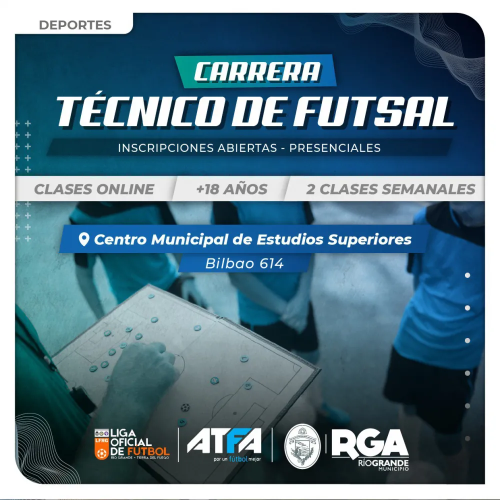 Río Grande abre inscripciones abiertas para la carrera de Técnico de Futsal
