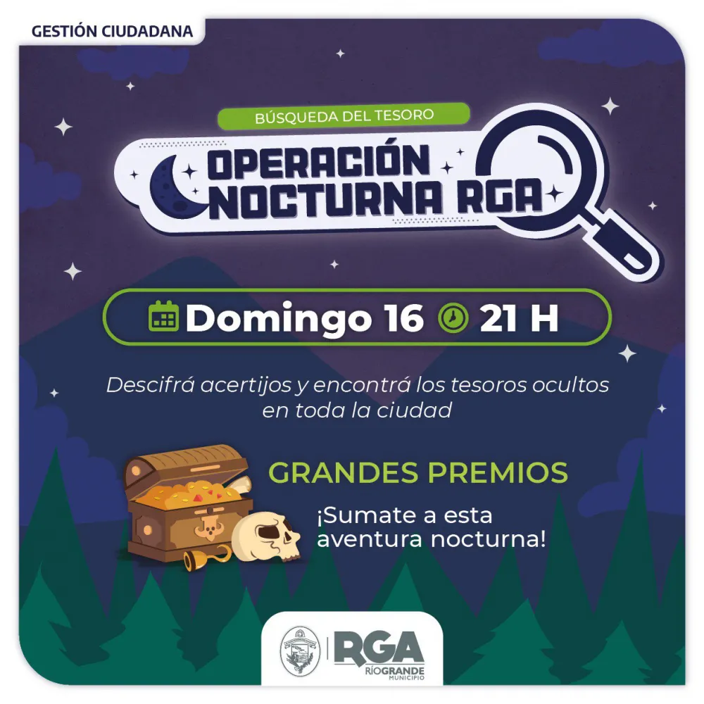 Llega la búsqueda del tesoro “Operación Nocturna RGA”