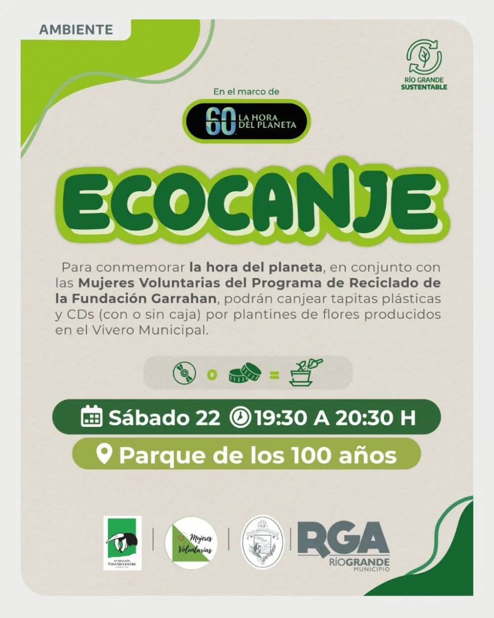 Río Grande se suma a la "Hora del Planeta 2025"