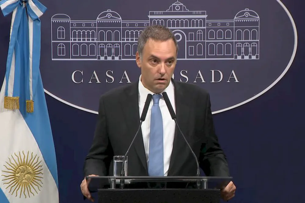 Vocero presidencial Manuel Adorni .