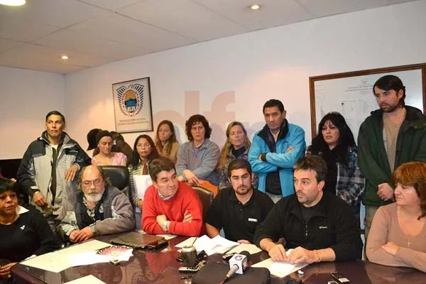 La conferencia de prensa se realizó el domingo. (Foto gentileza: El Diario del Fin del Mundo)