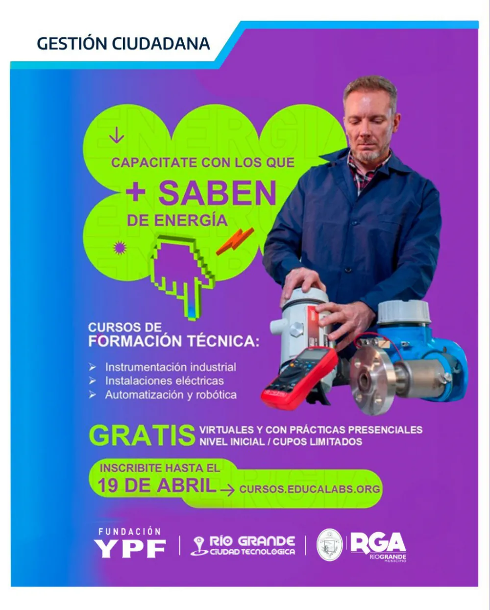 Brindan capacitaciones gratuitas sobre energía