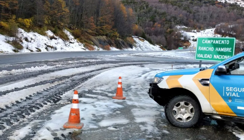 Alerta en la ruta 3 por precipitaciones níveas