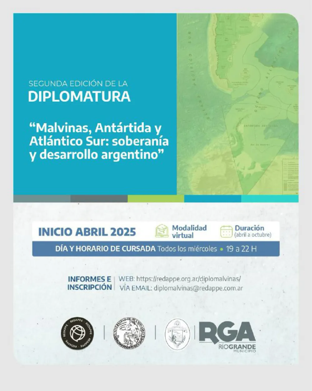 Inscripciones para la diplomatura “Malvinas, Antártida y Atlántico Sur: Soberanía y Desarrollo Argentino”