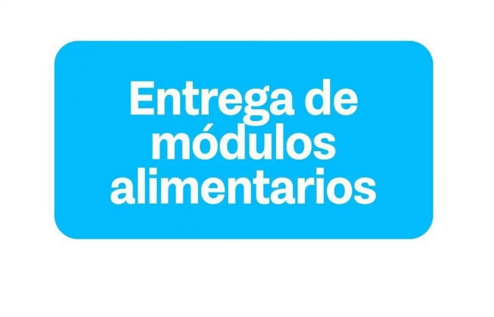 Cronograma de entrega de módulos alimentarios de abril