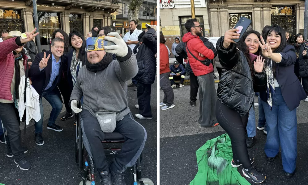 La senadora Eugenia Duré en la marcha por la Ley de Emergencia en Discapacidad