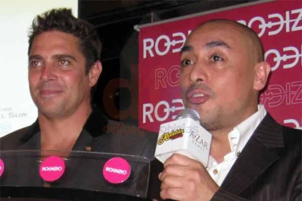 Uribe junto a Matias Ale, en la presentacion del fallido 'El Ruleton'.
