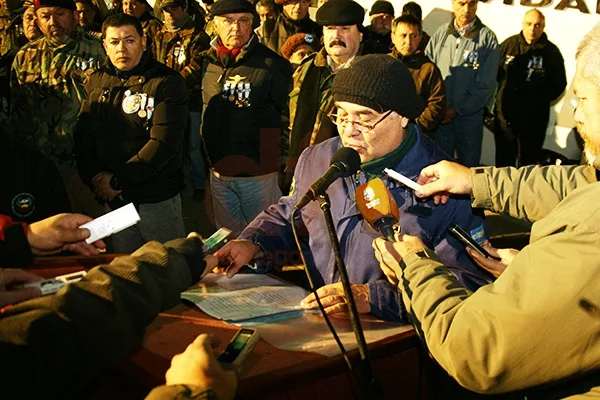 Carlos Vallejos, al momento de hablar ante los presentes.