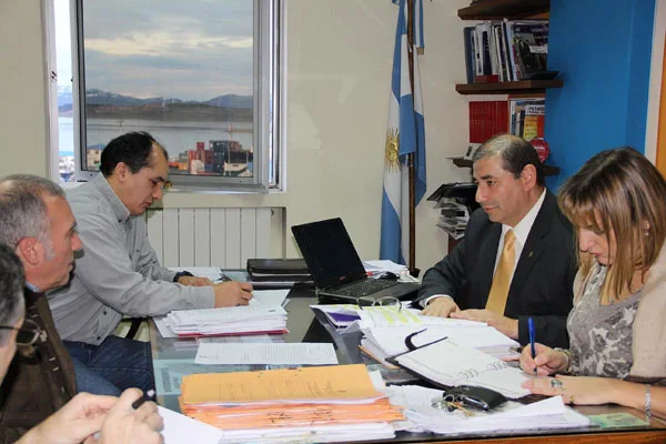 Benegas y Lepez, durante la reunión realizada en Ushuaia.