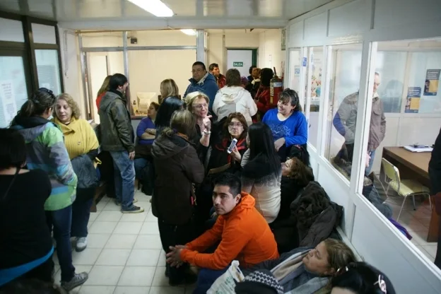 Los docentes coparon el Ministerio de Trabajo.