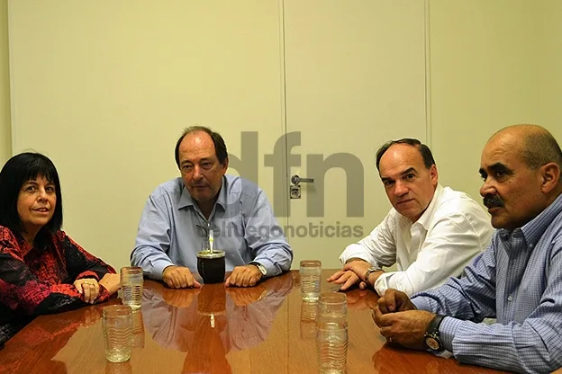 Sanz junto a Martínez Allende, Blanco y Rodríguez.
