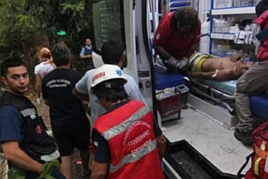 Los afectados comían un asado en la localidad de Vista Alegre. 