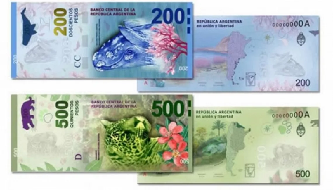 El Banco Central presentó los nuevos billetes de 200 y 500 pesos