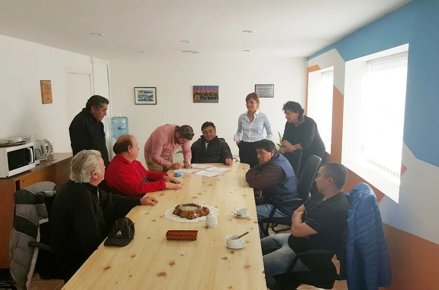 Gastón Natale recibió apoyo de los representantes de los trabajadores