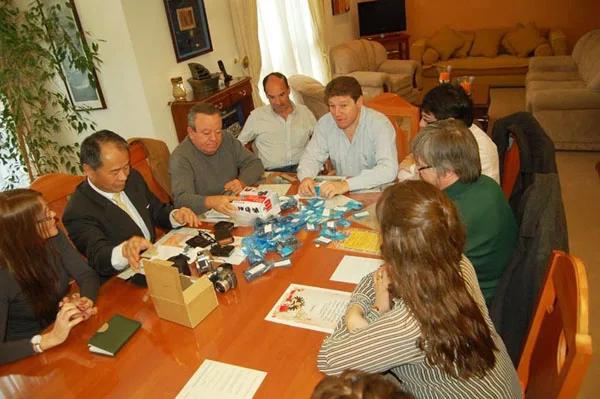 Melella y Blanco, durante la reunión con empresarios.