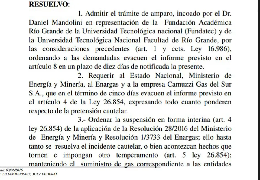 Tarifazo: La Justicia Federal falló en favor de la UTN