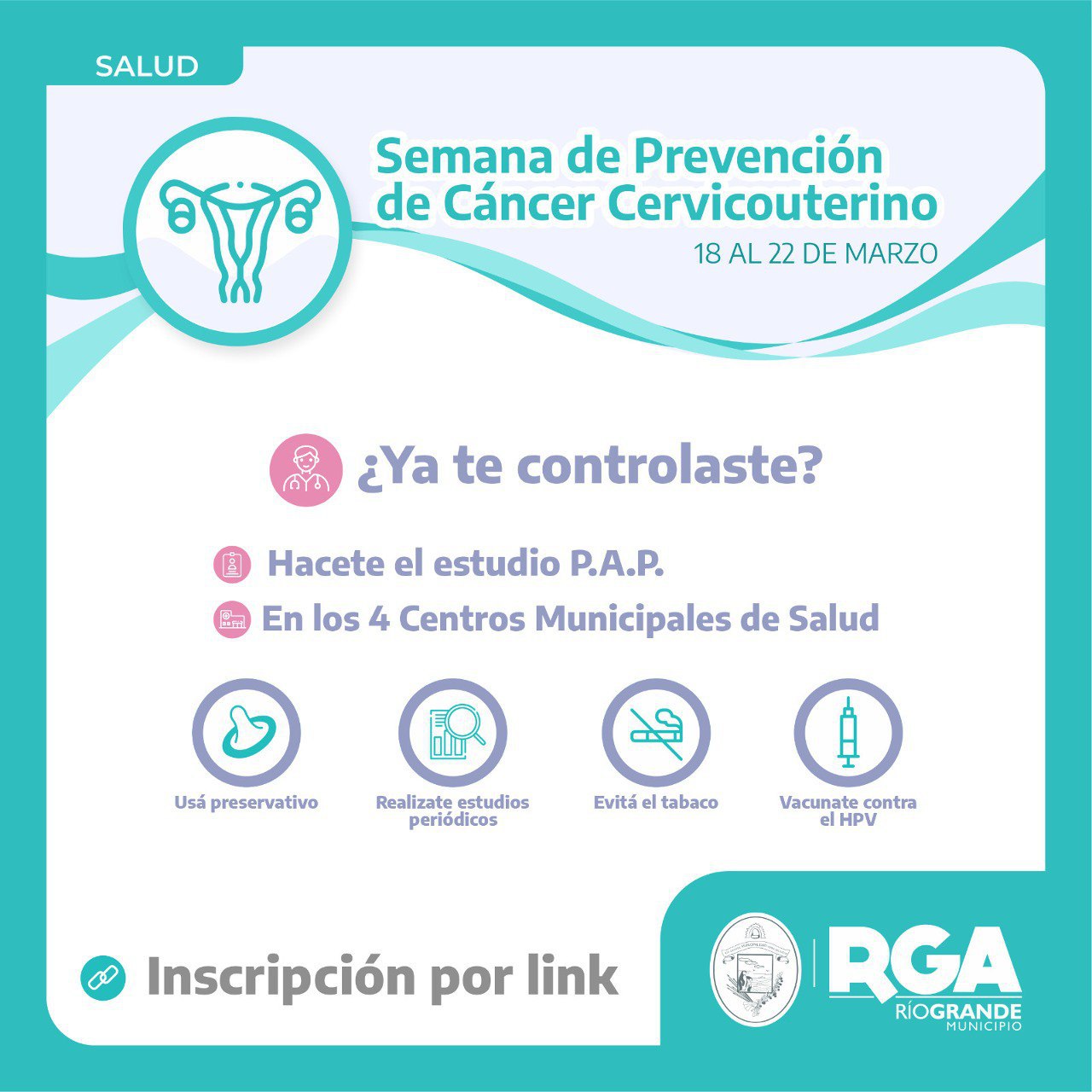 Municipio de Río Grande llevará adelante la Semana de Prevención de Cáncer Cervicouterino