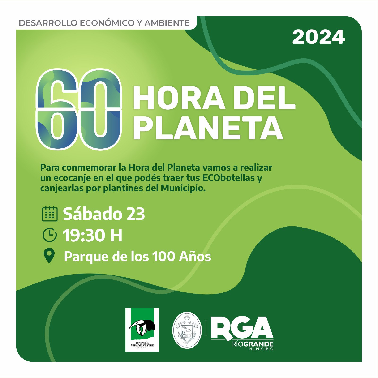 Río Grande se suma a la "Hora del Planeta 2024"